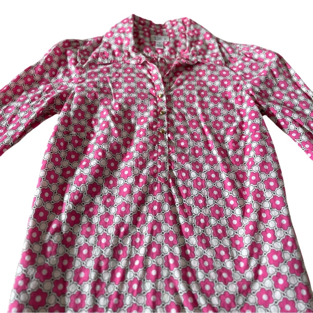 Lilly Pulitzer Pink and White Button-Up Blouse - Picture 4 of 8